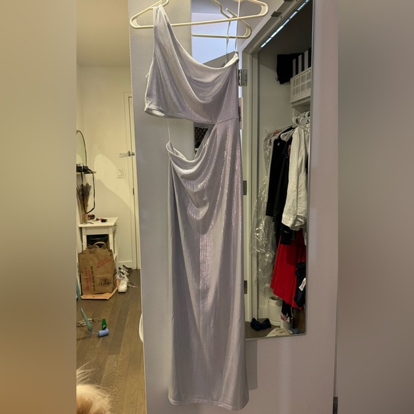 NWT Reformation Abbot Knit silver dress - Picture 5 of 8